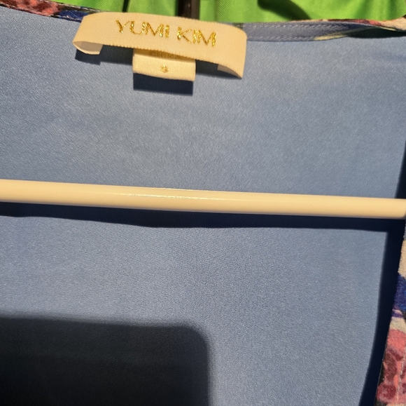 Yumi Kim Anthropologie Blue Floral Long Sleeve Dress Size Small VGUC PTP 18 - Picture 5 of 5